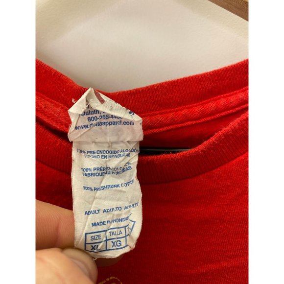 Delta Crew Neck Short Sleeve Tee Shirt Red XL - Picture 5 of 5